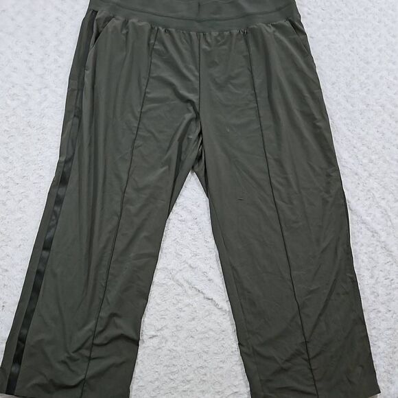 Athleta Nolita Wide Leg Size 26 Green Pant 657665 Lightweight Lounge Casual - Picture 1 of 10